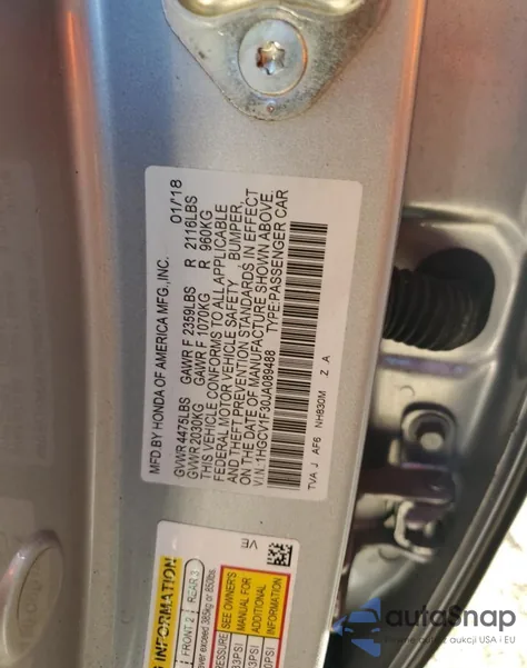 1HGCV1F30JA089488